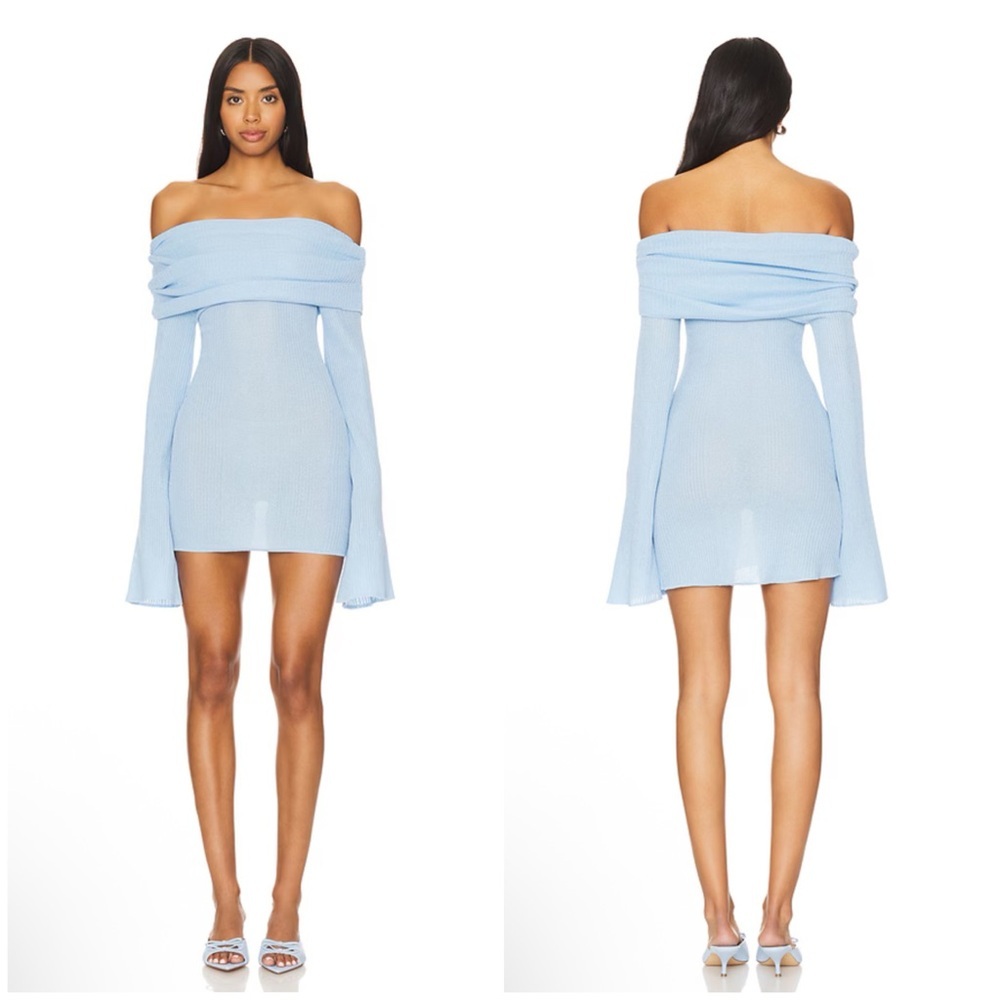 SER.O.YA Galli Mini Dress in Powder Blue Size L